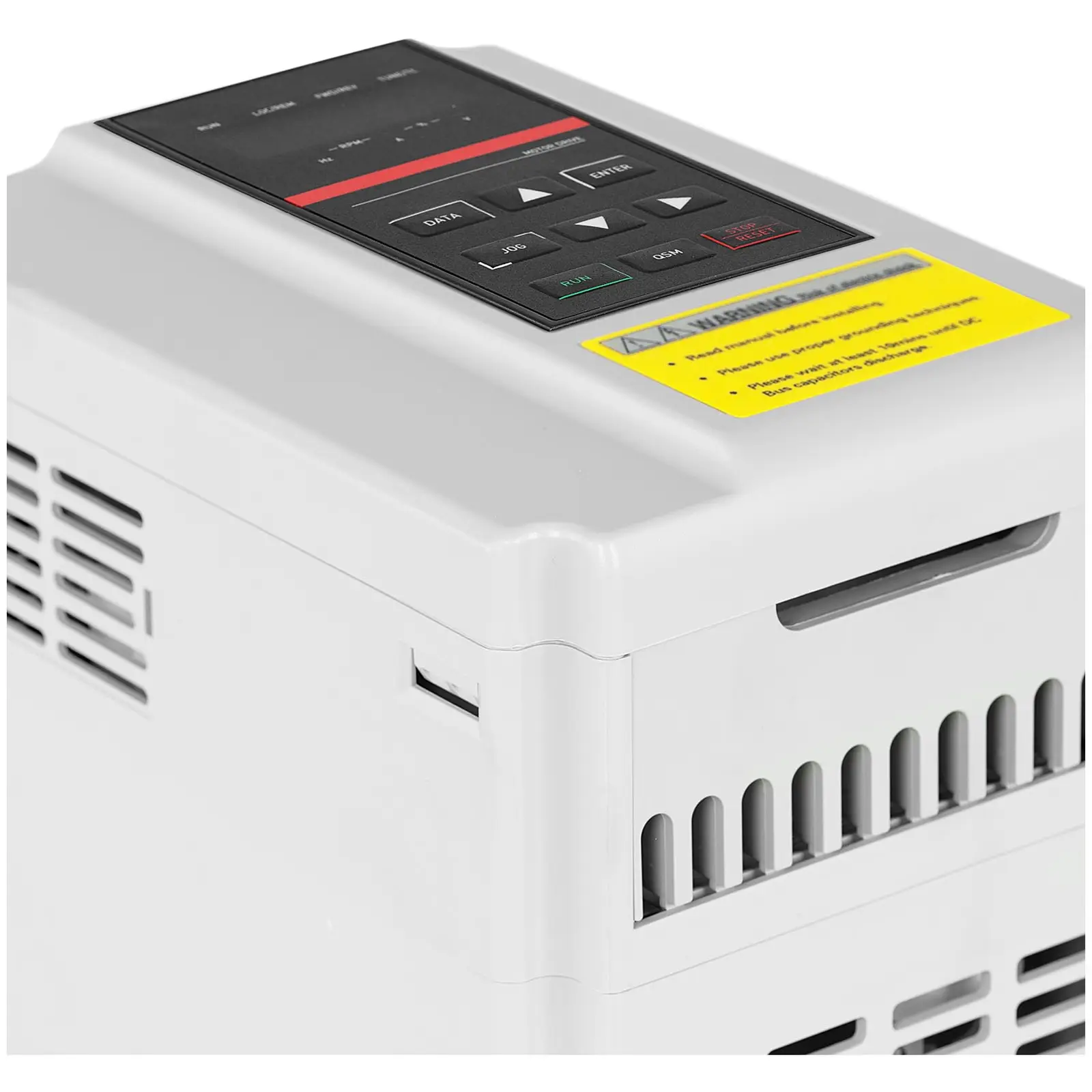 Variateur de vitesse VFD - 0,75 kW / 1 ch - 380 V - 0 - 300 Hz - LED (Réglages numériques: 0.01 Hz)