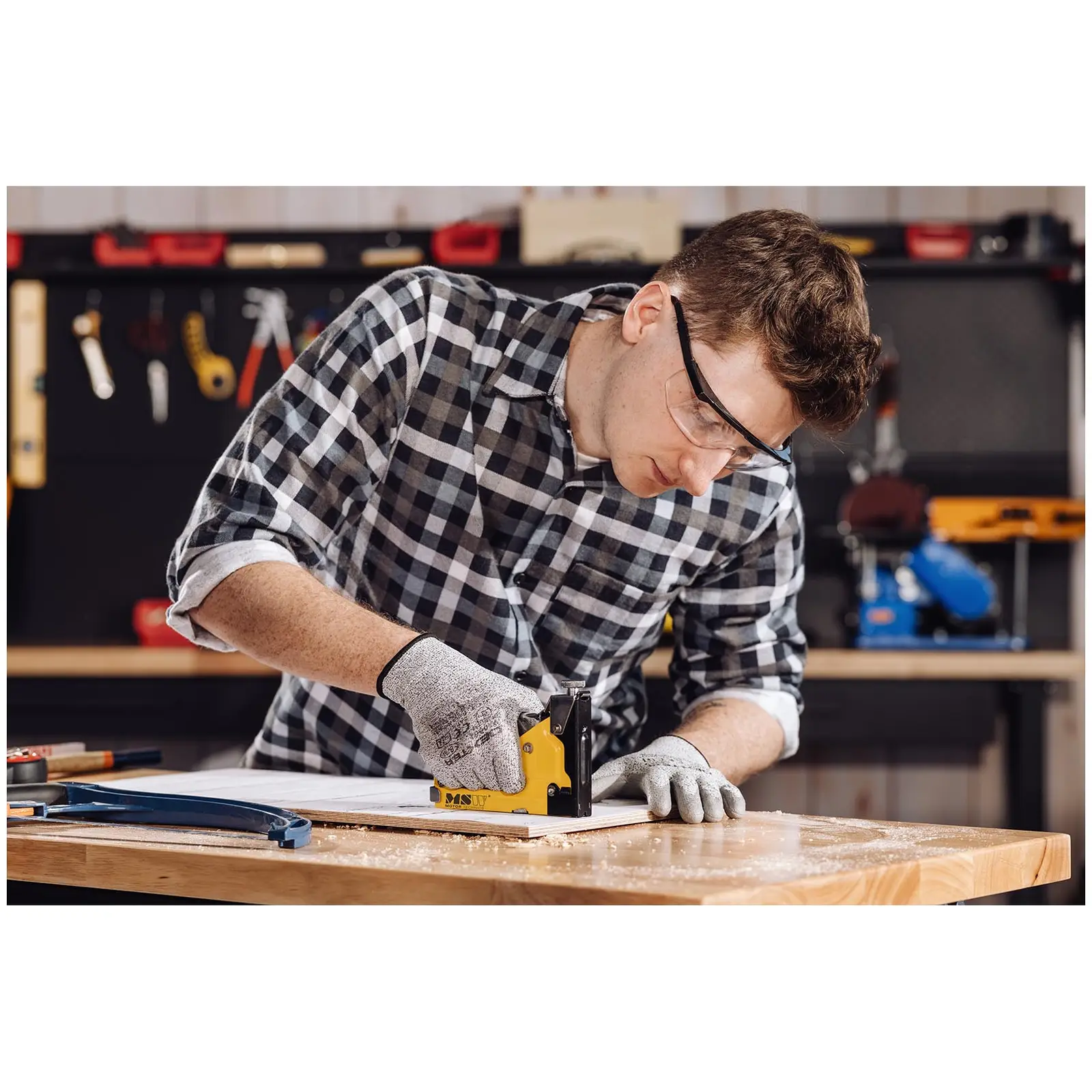 Staple Gun - staple pliers - staples 4 - 14 mm (Weight: 0.4 kg)