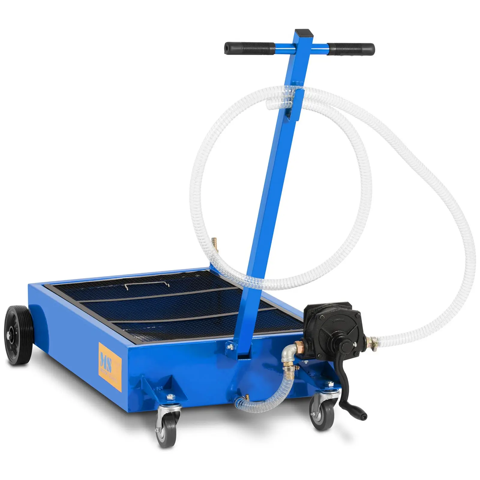 Mobile Oil Drain Pan - 55 L - hand pump