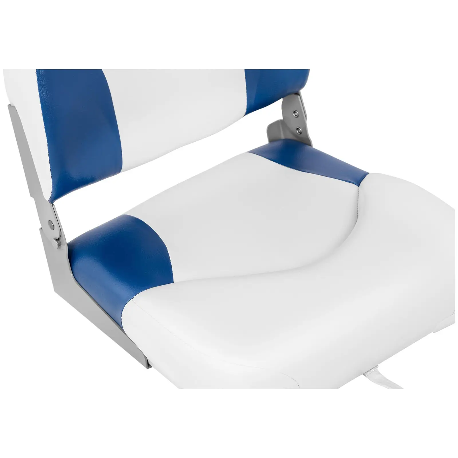 Assento para barco - 40x40x50 cm - branco e azul