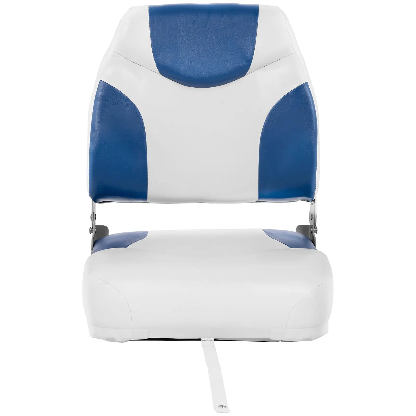 Assento para barco - 40x40x50 cm - branco e azul
