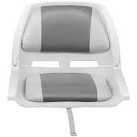 Assento para barco - 45x51x38 cm - branco e cinza