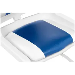 Седалка за лодка - 45x51x38 см - бяло и синьо