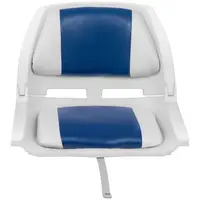 Siège de bateau - 45x51x38 cm - Blanc et bleu