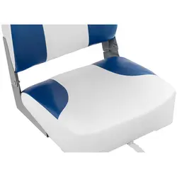 Sedile barca - 2 pezzi - 44x45x44 cm - Bianco/blu