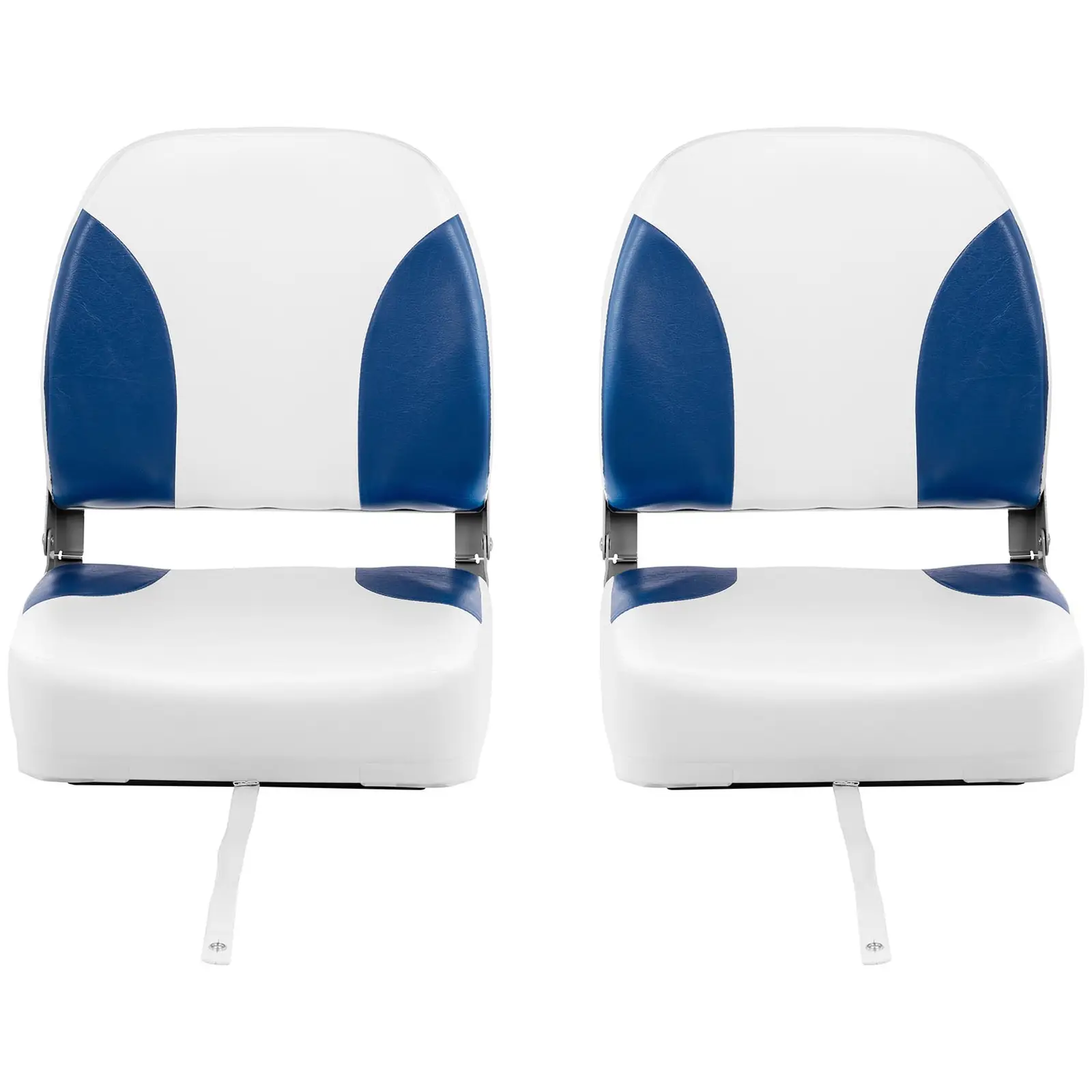 Assentos para barco - 2 un. - 44x45x44 cm - branco e azul