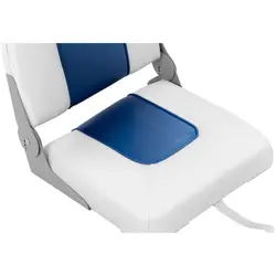 Bådsæde - 38 x 42 x 46 cm - blåt, hvidt
