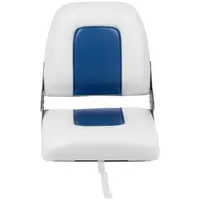 Assento para barco - 38x42x46 cm - branco e azul