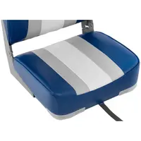 Седалка за лодка - 36x43x60 см - синя, тъмносива, бяла