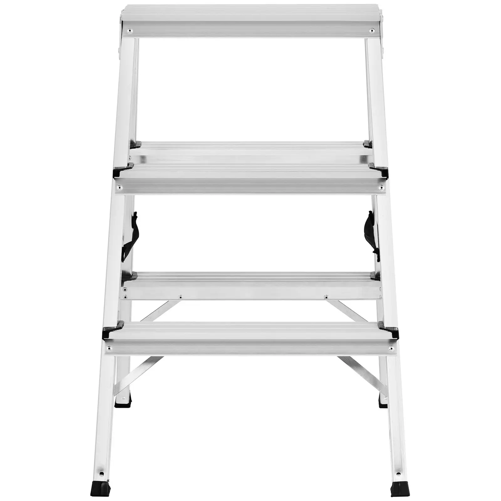 Hliníkové schůdky - 2 x 3 příčky - Hliník -  výška 65 cm (Maximální zatížení: 150 kg)