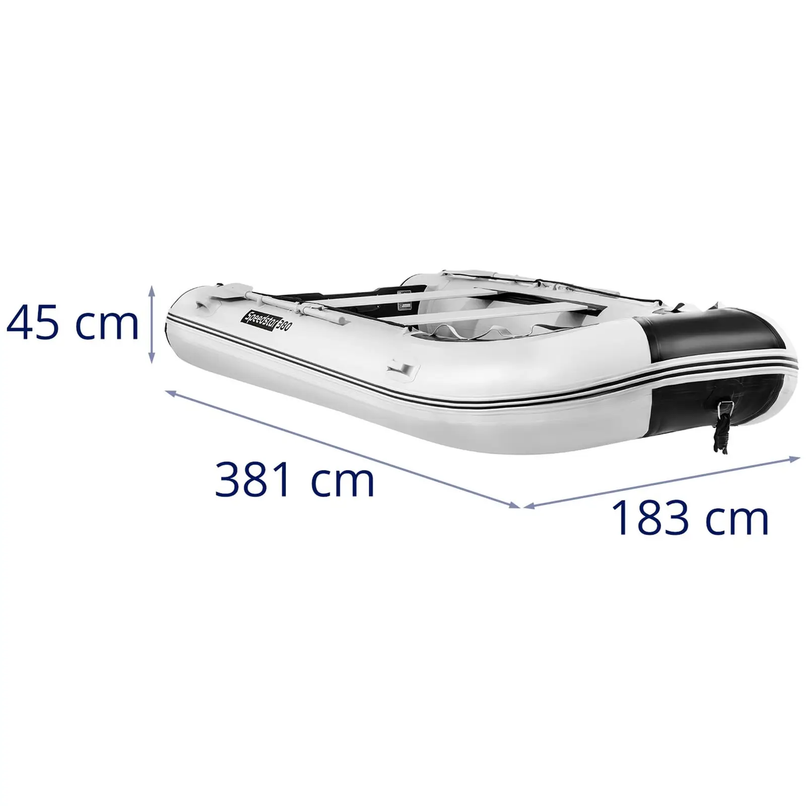 Gummibåt - Black, White - 843 kg