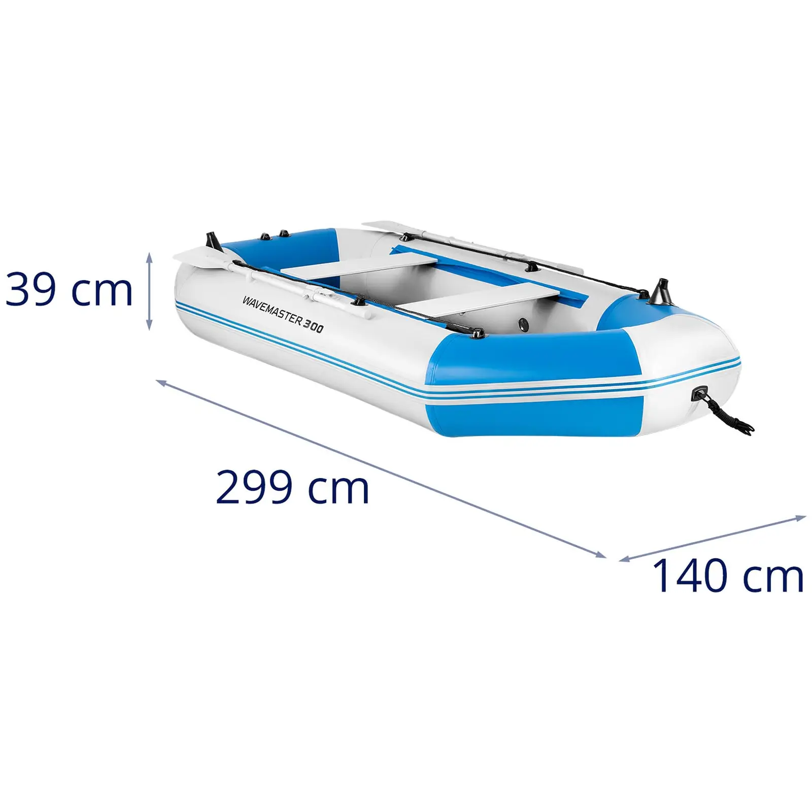 Nafukovací čln - biely, modrý - 571 kg
