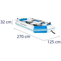 Barco insuflável - branco e azul - 338 kg