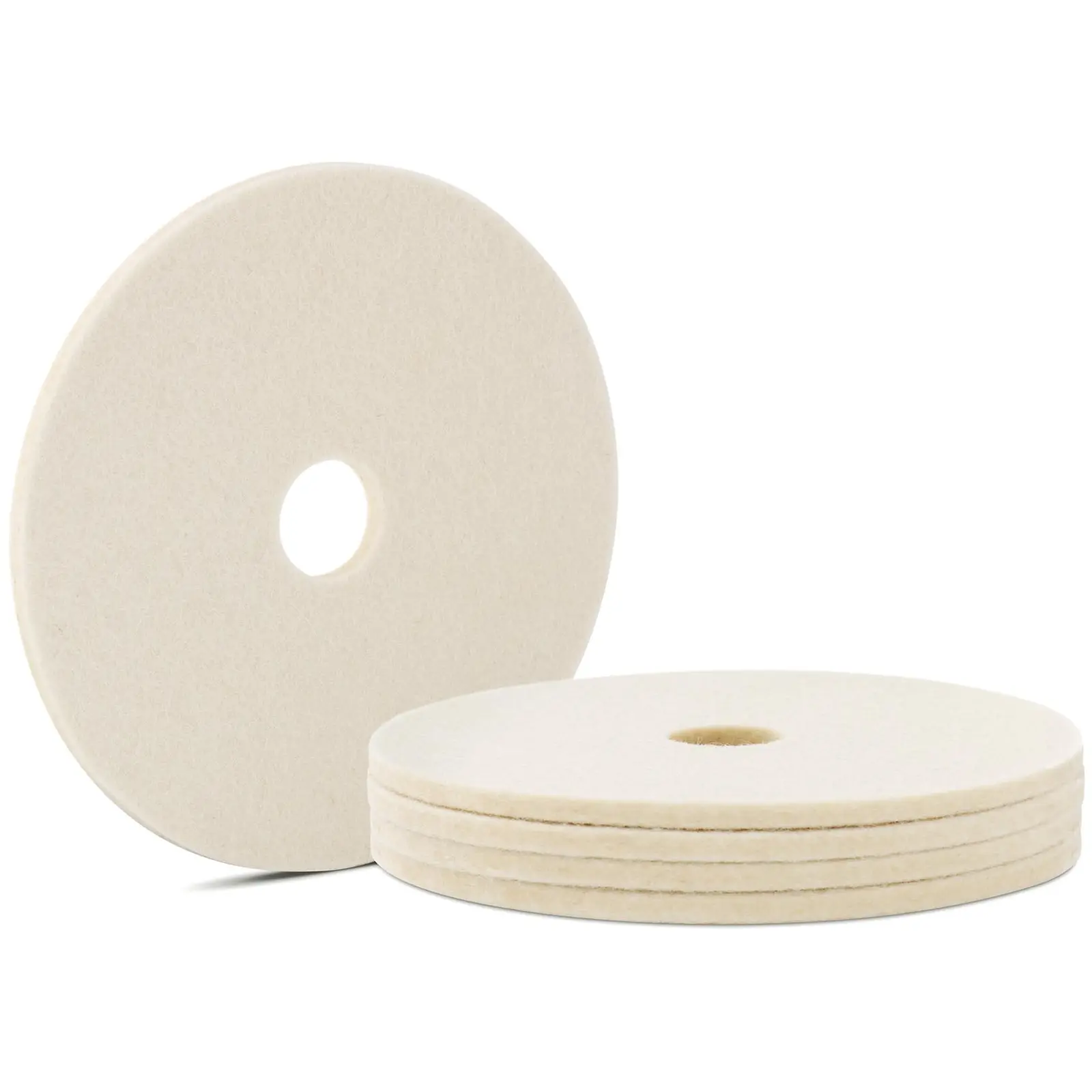 Set of 5 Polishing Discs - Ø 150 mm - fleece