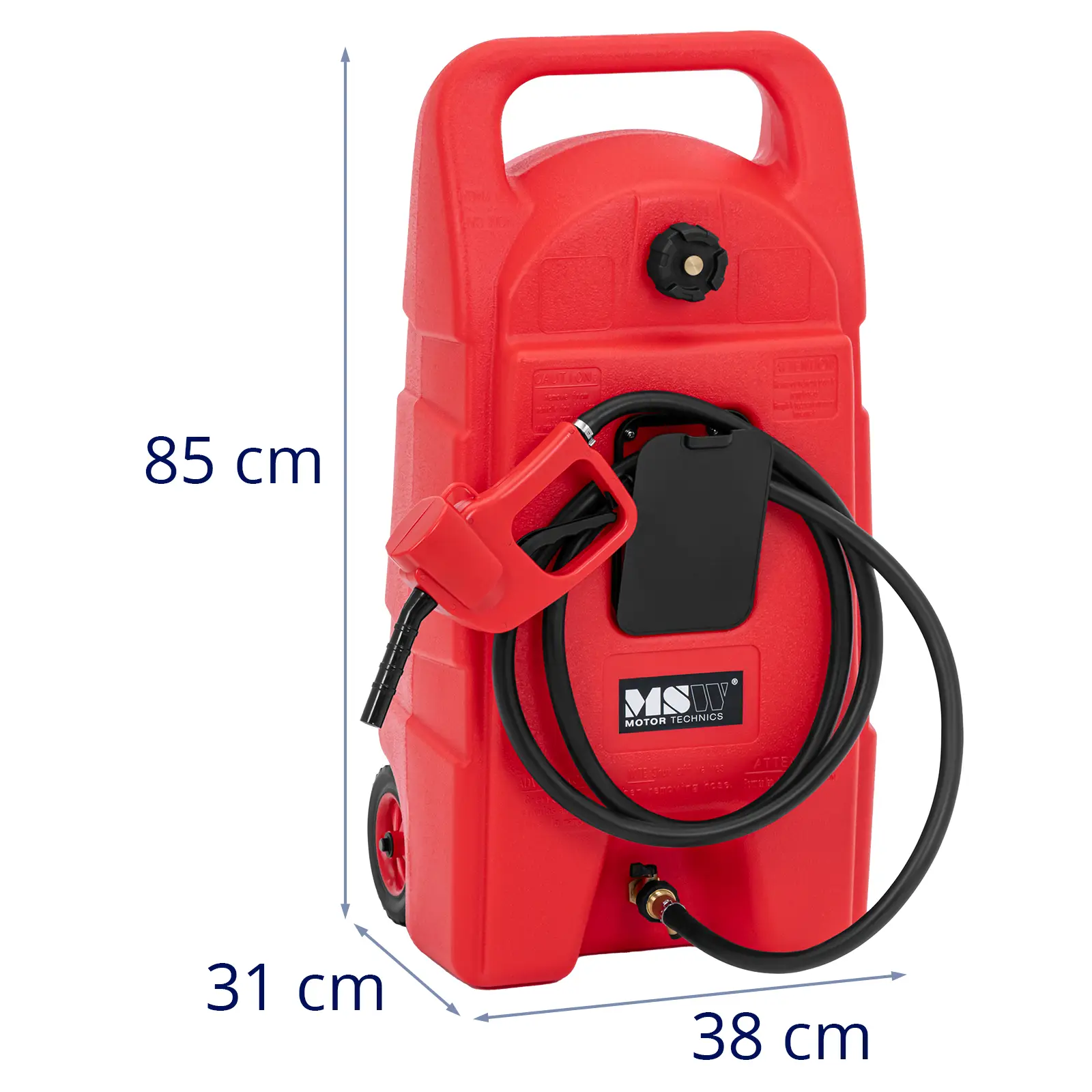 Station mobile de ravitaillement - Avec pistolet pour carburant et roues - 53 l (Volume: 53 l)