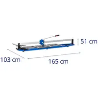 Cortadora de azulejos - Manual - Longitud de corte: 1350 mm - Profundidad de corte: 18 mm