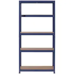 Metal storage rack - 90 x 40 x 180 cm - for 5 x 175 kg - Blue