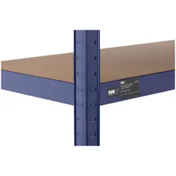Metal storage rack - 90 x 40 x 180 cm - for 5 x 175 kg - Blue - 2 pcs.