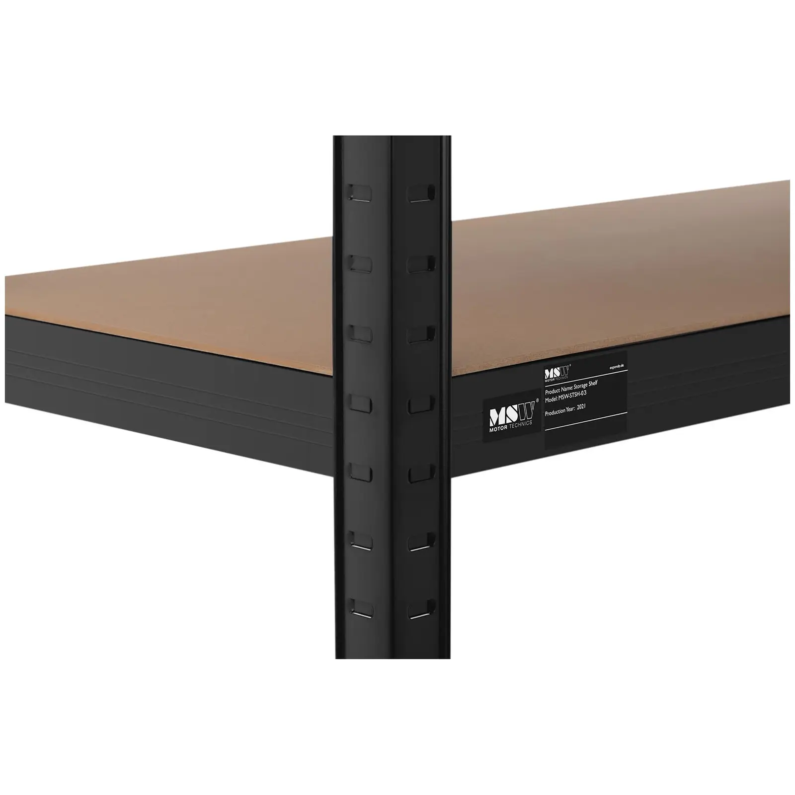 Kovinski regal za shranjevanje - 90 x 40 x 180 cm - za 5 x 175 kg - skrilavo siv (Teža: 12.05 kg)