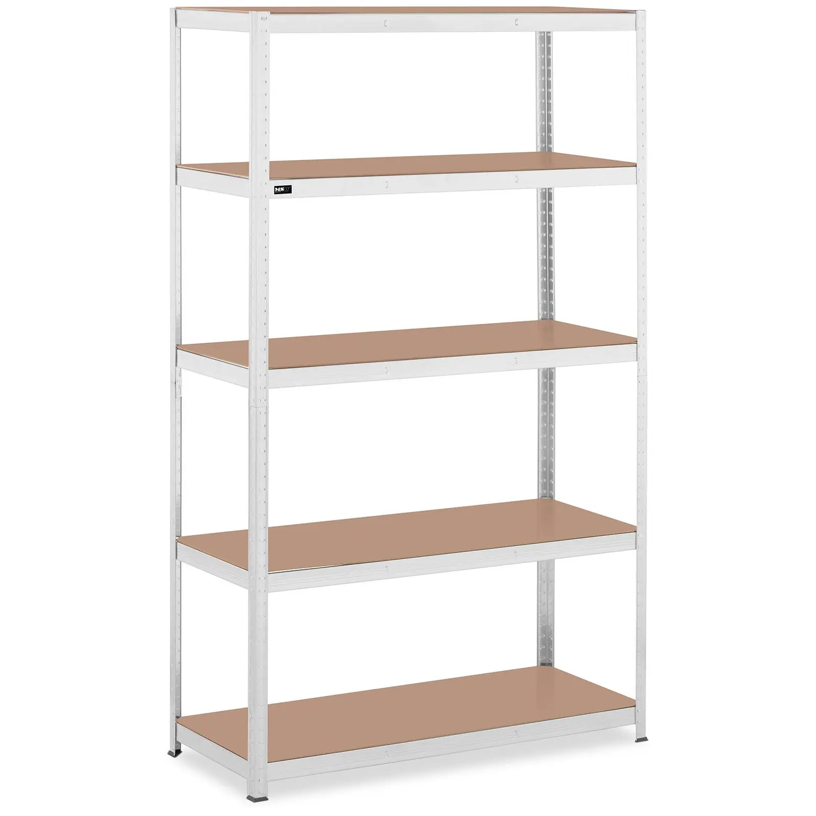 Metal storage rack - 120 x 50 x 200 cm - for 5 x 150 kg - Grey