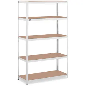 Metal storage rack - 120 x 50 x 197 cm - for 5 x 150 kg - Grey