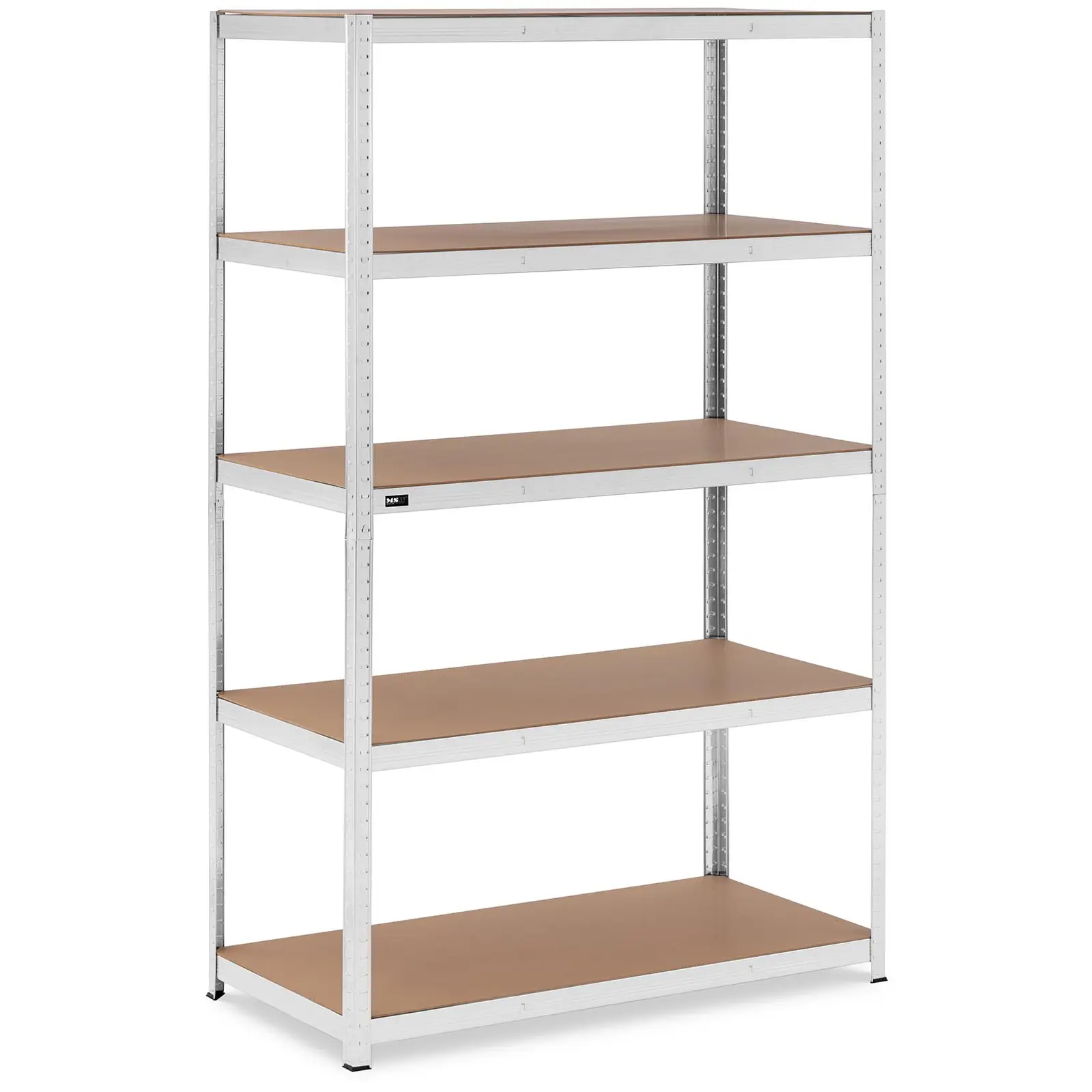 Raft de depozitare metalic - 120 x 60 x 200 cm - pentru 5 x 150 kg - Gri