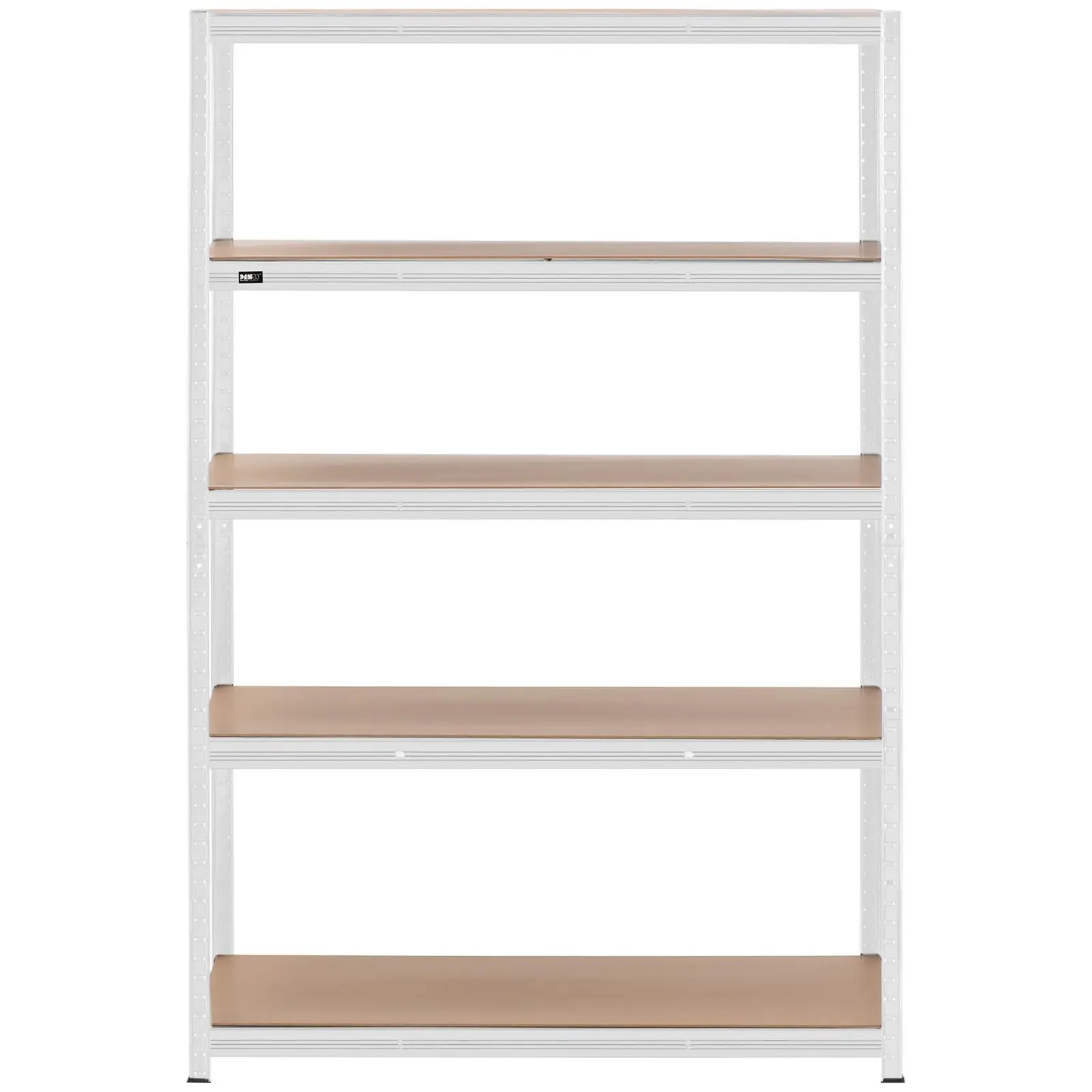 Zátěžový regál - 120 x 60 x 180 cm - pro 5 x 150 kg - šedý (Nosnost - max. nosnost: 750 kg)