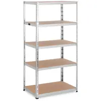 Metal storage rack - 90 x 60 x 180 cm - for 5 x 175 kg - Grey