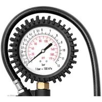 Reifenfüller - 0 - 8 bar - Manometer - 0 - 174 psi