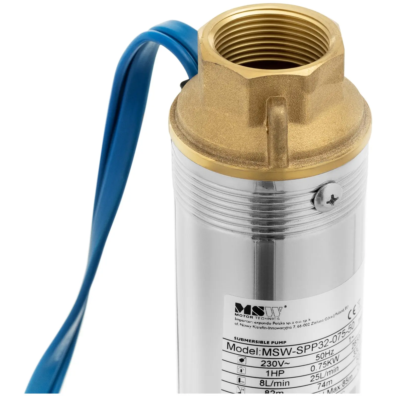 Čerpadlo do studny - 3 800 l/h - 750 W - ušlechtilá ocel (Napájecí kabel: 50 m)