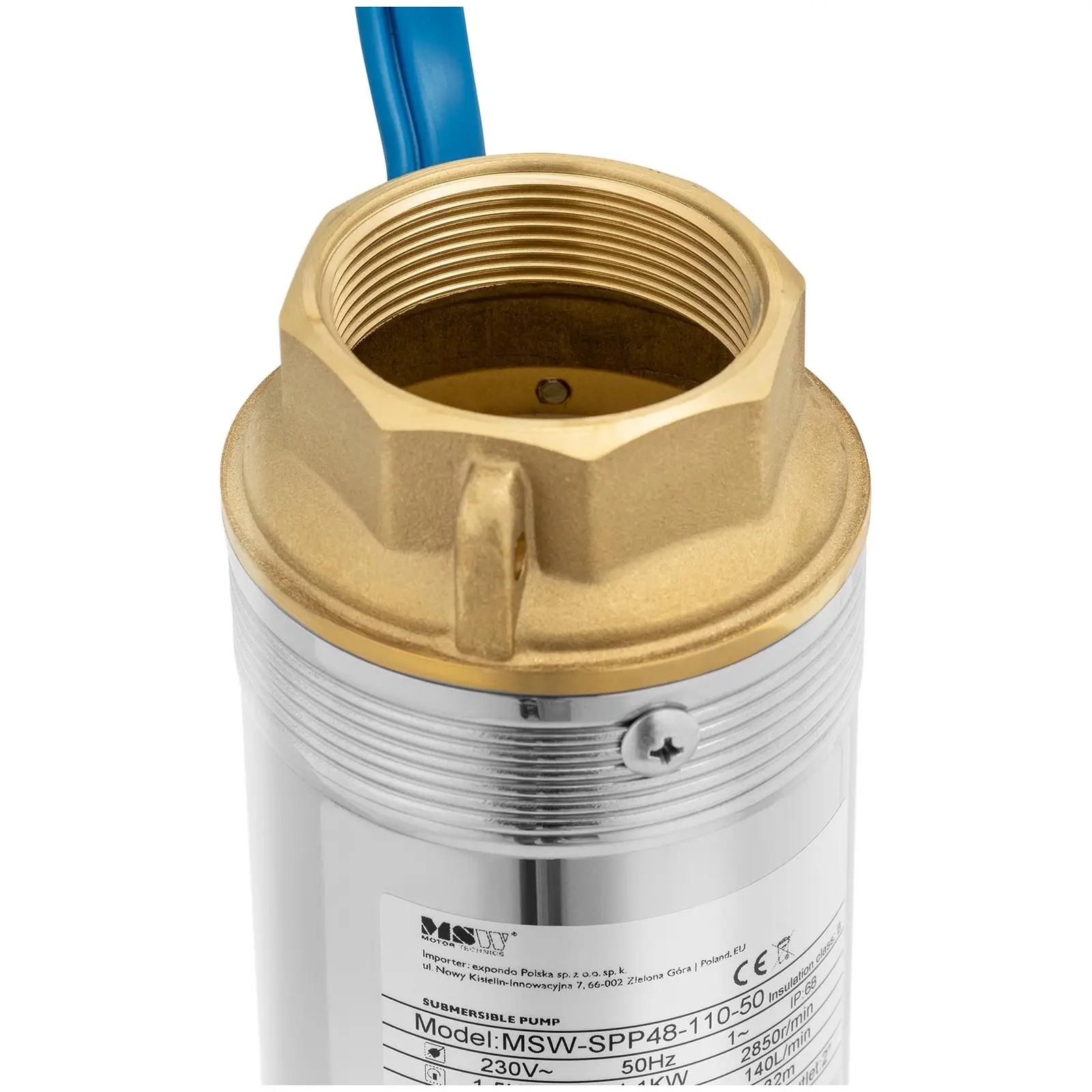 B-zboží Čerpadlo do studny - 10800 l/h - 1 100 W - ušlechtilá ocel (Napájecí kabel: 50 m)