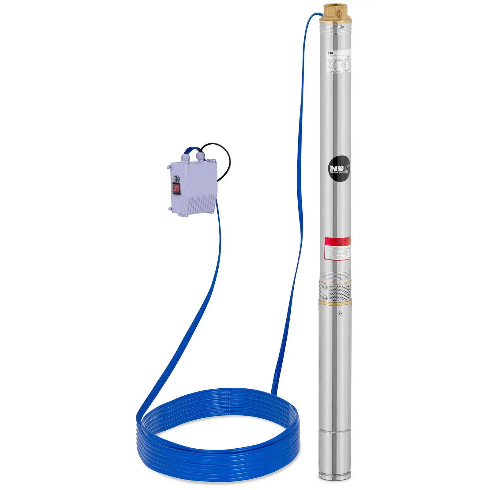 B-zboží Čerpadlo do studny 70 mm / 2,75'' 3800 l/h 550 W kabel 50 m / dopravní výška 55 m ušlechtilá ocel - Zboží z druhé ruky Dům a zahrada MSW