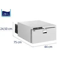 Frigo/congelatore per auto - Con cassetto - 12/24 V - 28 L - Acciaio inox