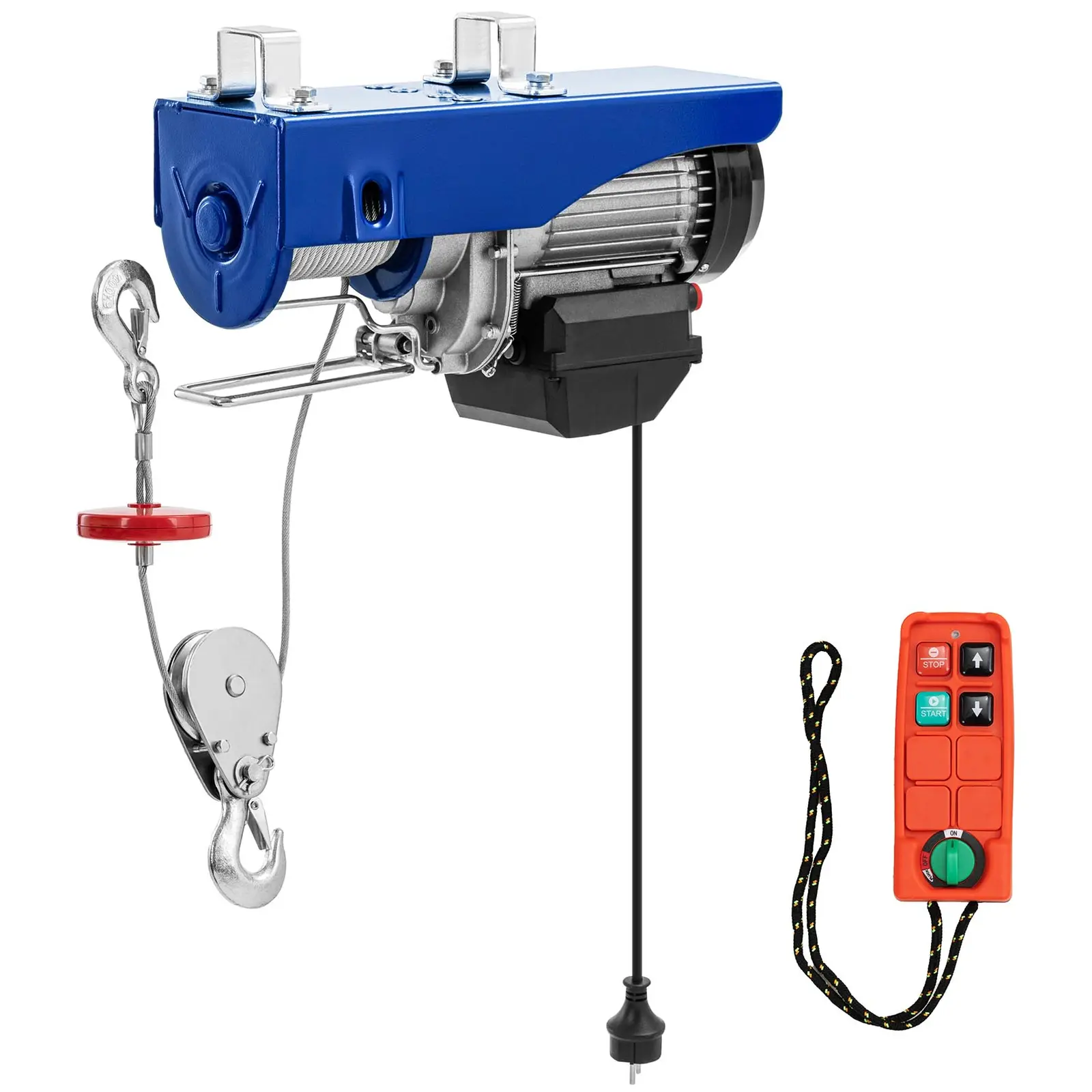 Treuil électrique - 1350 W - 800 kg - 12 m - avec télécommande