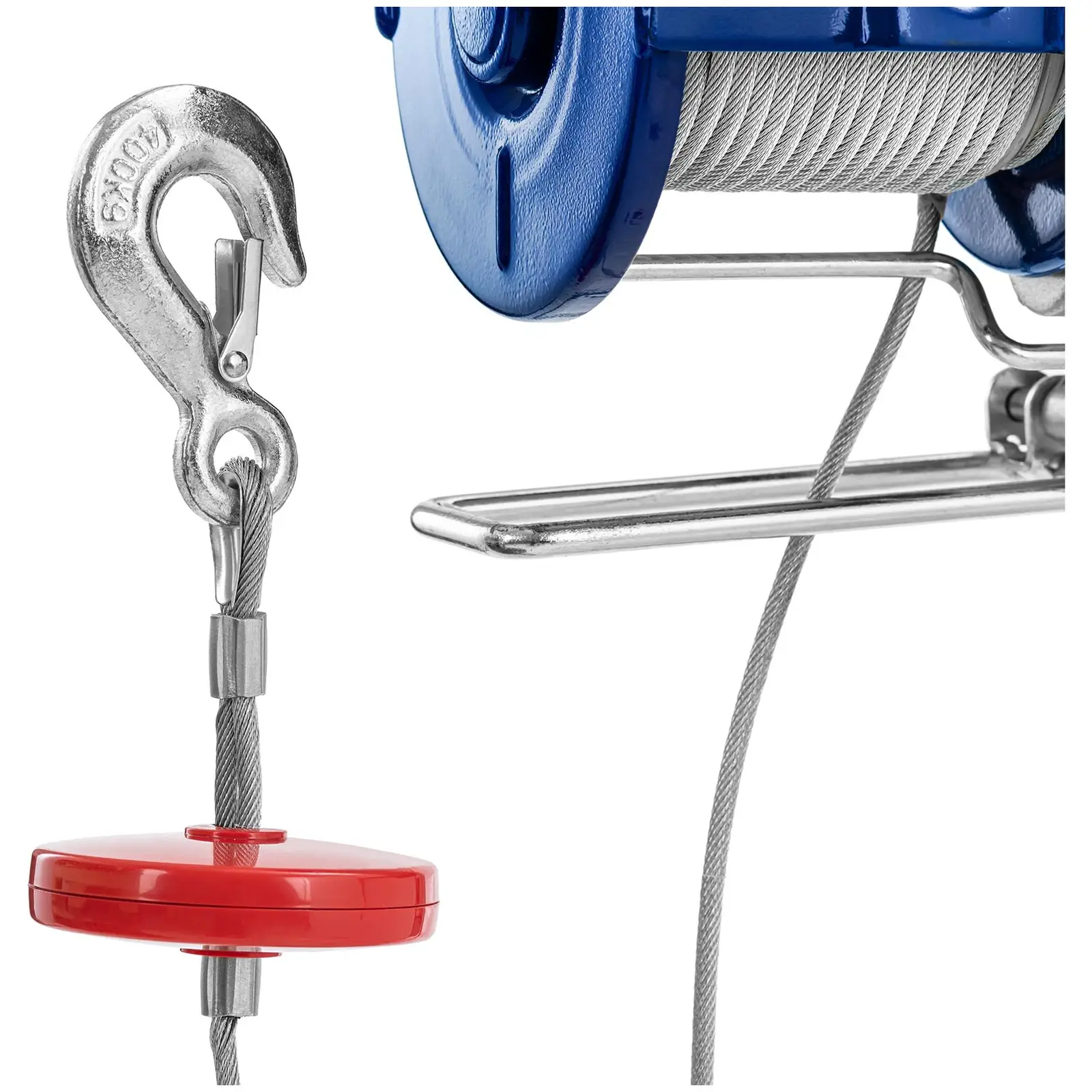 Kladkostroj - 1350 W - 800 kg - 12 m - s dálkovým ovládáním (Závěsný hák: Ano)