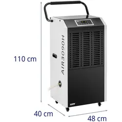 Dehumidifier  - 138 l / 24 h - 70 - 100 m² - 1129 m³/h - with handle