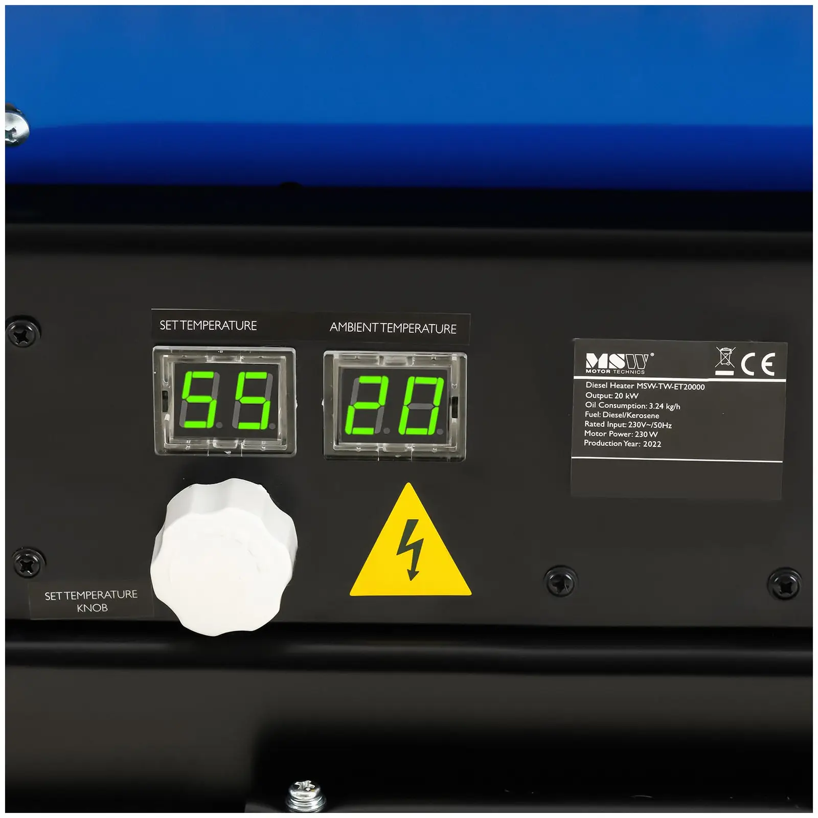 Naftové topidlo - 20 000 W - 20 l (Výstupní teplota: 450 °C)