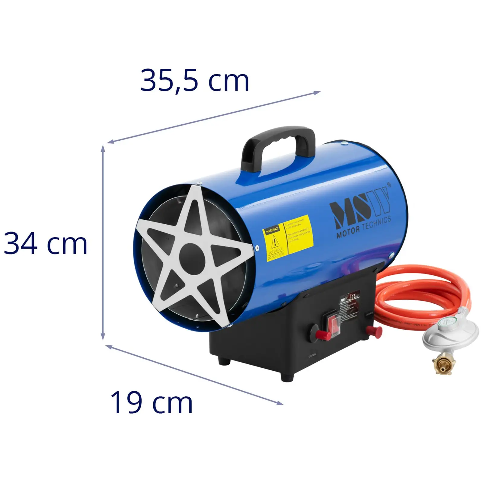 Plynové topidlo - 15 000 W - 160 m² - ruční zapalování (Spotřeba kapaliny: 1.09 l/h)