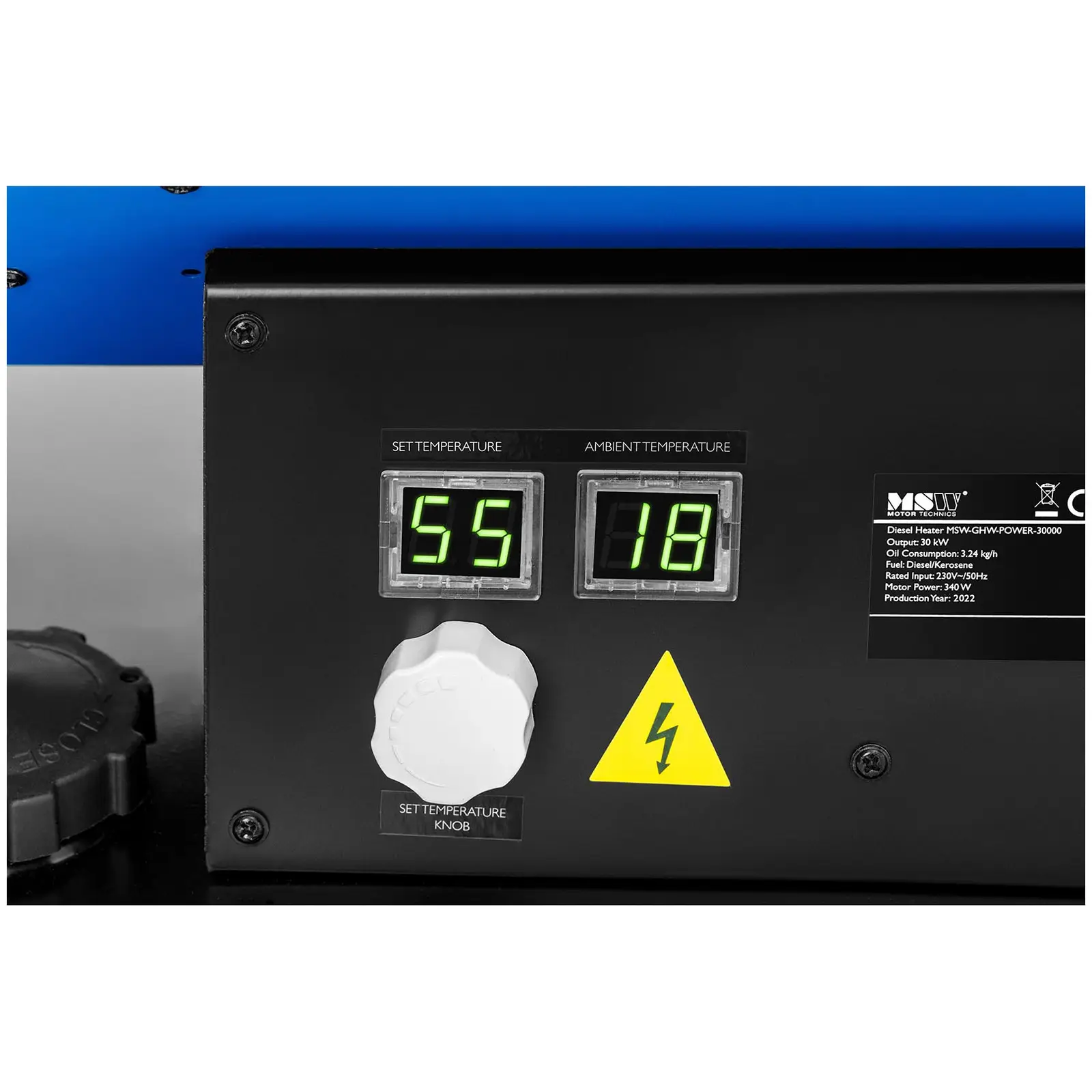 Diesel-varmekanon med skorsten - 30000 W - 38 l