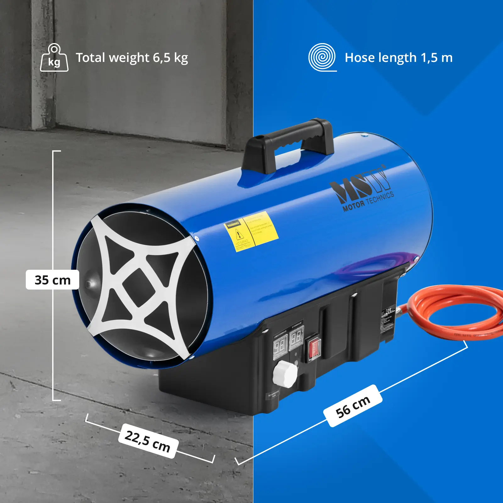 Încălzitor portabil pe gaz - 30000 W - 310 m² (Frecvența [Hz]: 50)
