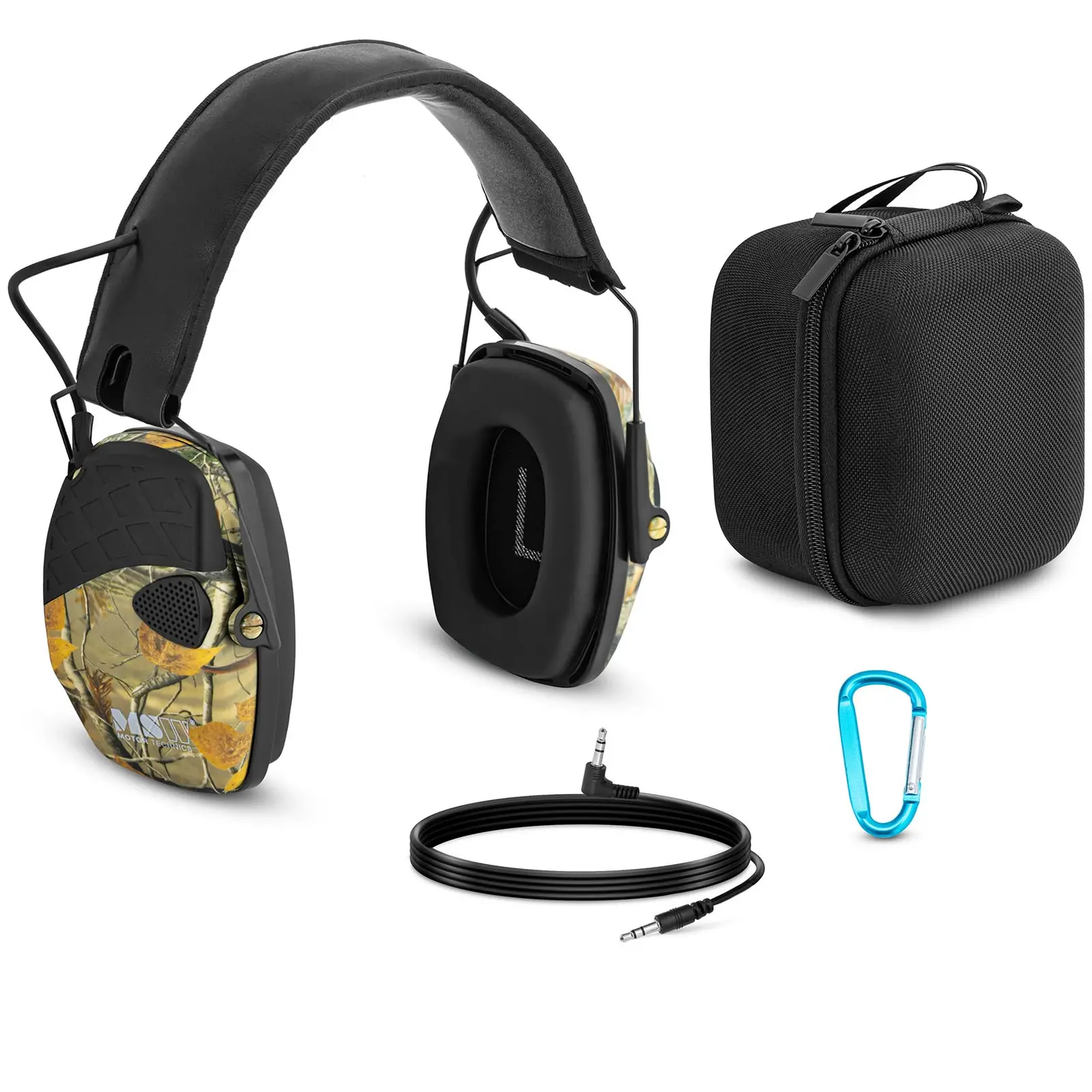 Pracovní sluchátka dynamická ochrana proti hluku ve venkovním prostředí kamuflážní barva - Ochranné pracovní pomůcky MSW
