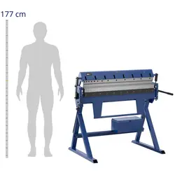 Máquina de dobrar chapa - com segmentos e base - 0-1050 mm - 0-135° - manual