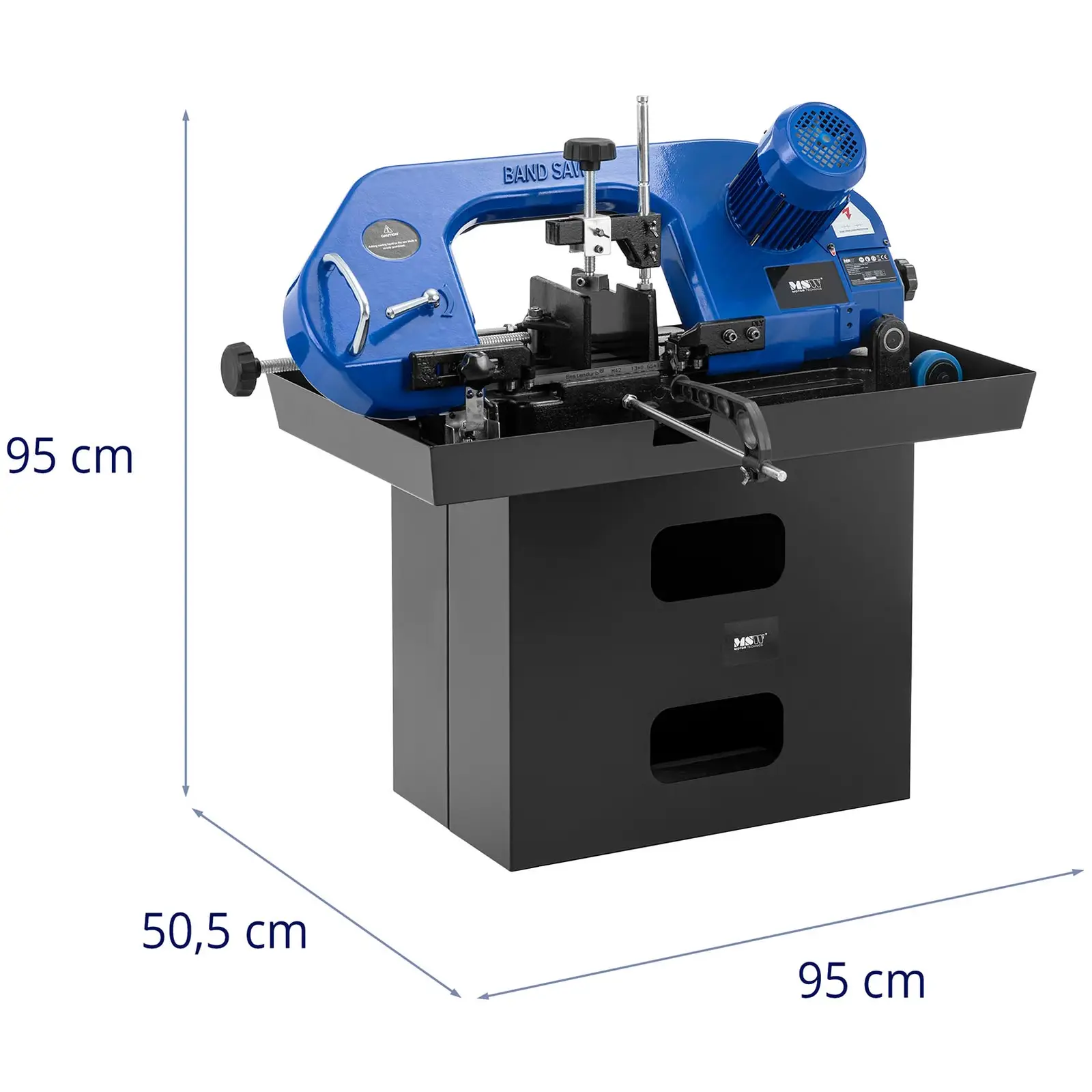 Scie à ruban - 250 W - hauteur de coupe 180 mm - largeur de coupe 180 mm (Inclinaison de la lame de scie [°]: 45 / 90)