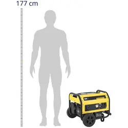 Benzínový generátor - 2700 W - 230 V AC / 12 V DC - nádrž 15 l - ruční startování/elektrický pohon