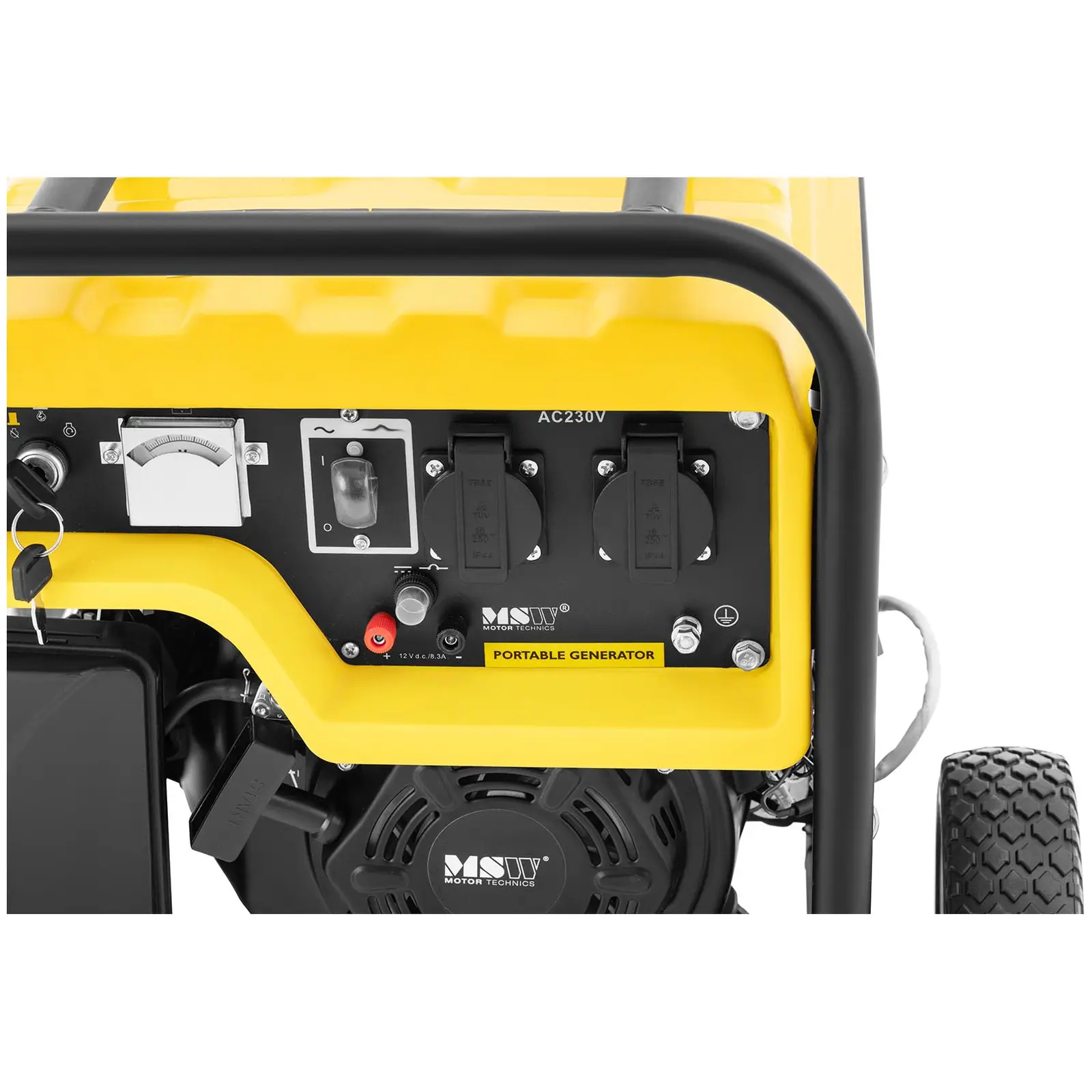 Occasion Groupe électrogène essence - 2700 W - 230V CA / 12V CC - Réservoir 18 l - démarreur manuel/électrique (Cylindrée: 196 cm³)