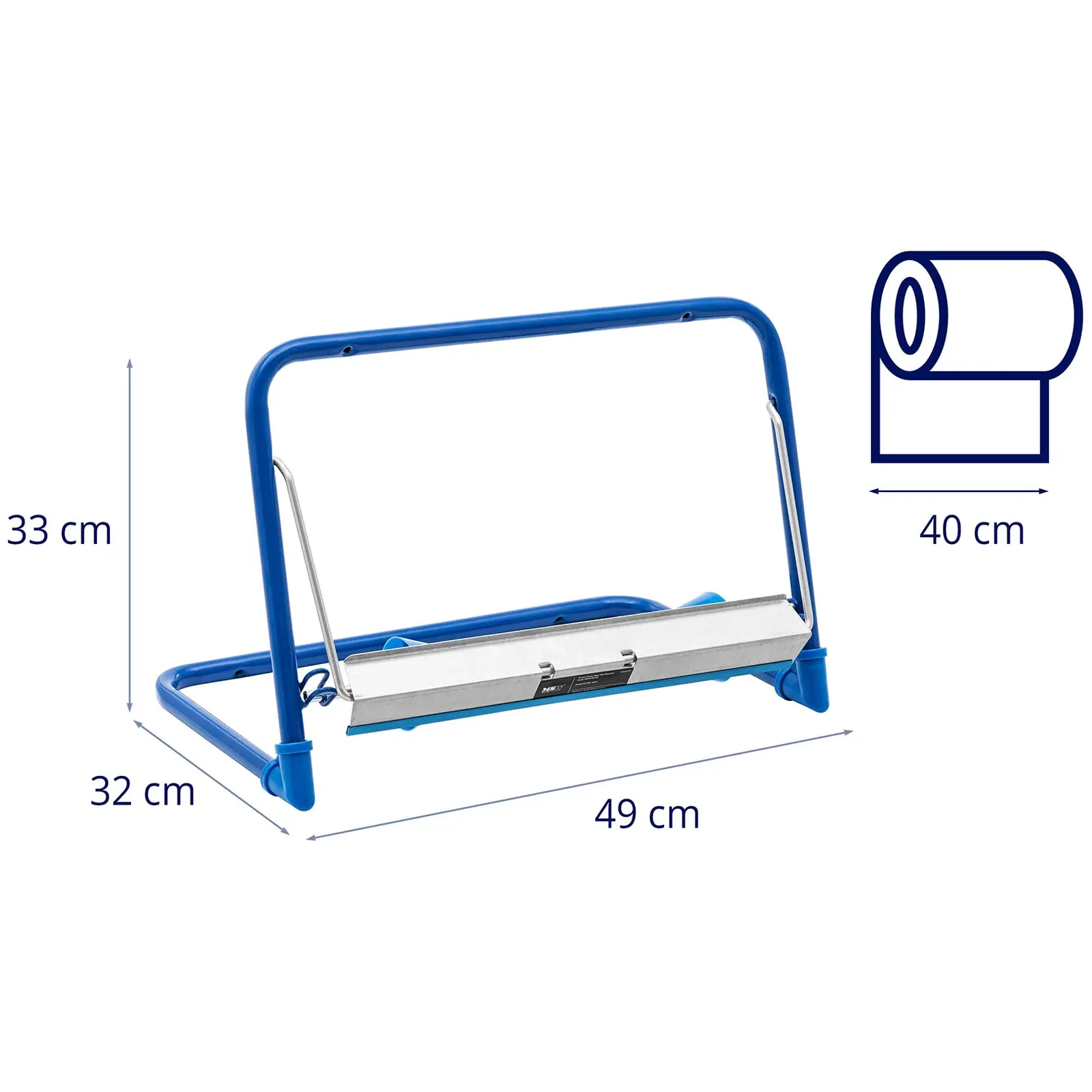 Portarotolo carta igienica - Montaggio a parete - Fino a 5 kg - Ø 500 mm - Plastica, acciaio