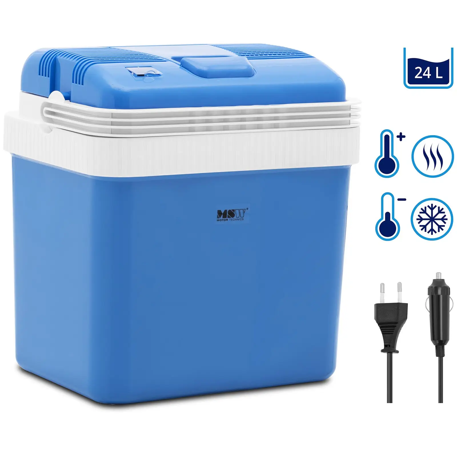 Electric Cooler 12 V / 230 V - 2-in-1 appliance with keep-warm function - 24 L