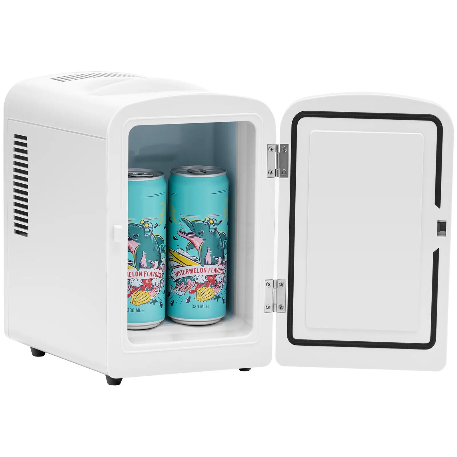 Minikjøleskap 12 V / 230 V - 2-i-1 apparat med holde-varm funksjon - 4 L - Hvit