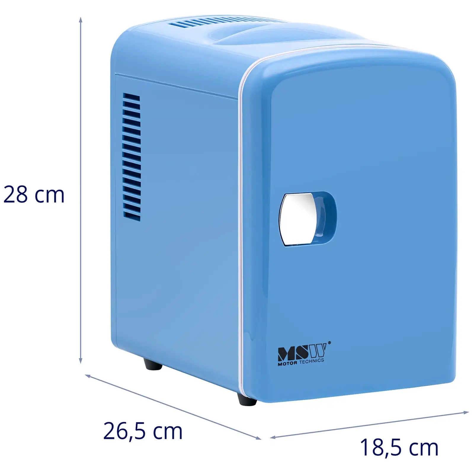 Mini-Kühlschrank 12 V / 230 V - 2-in-1-Gerät mit Warmhaltefunktion - 4 L - Blau - 7