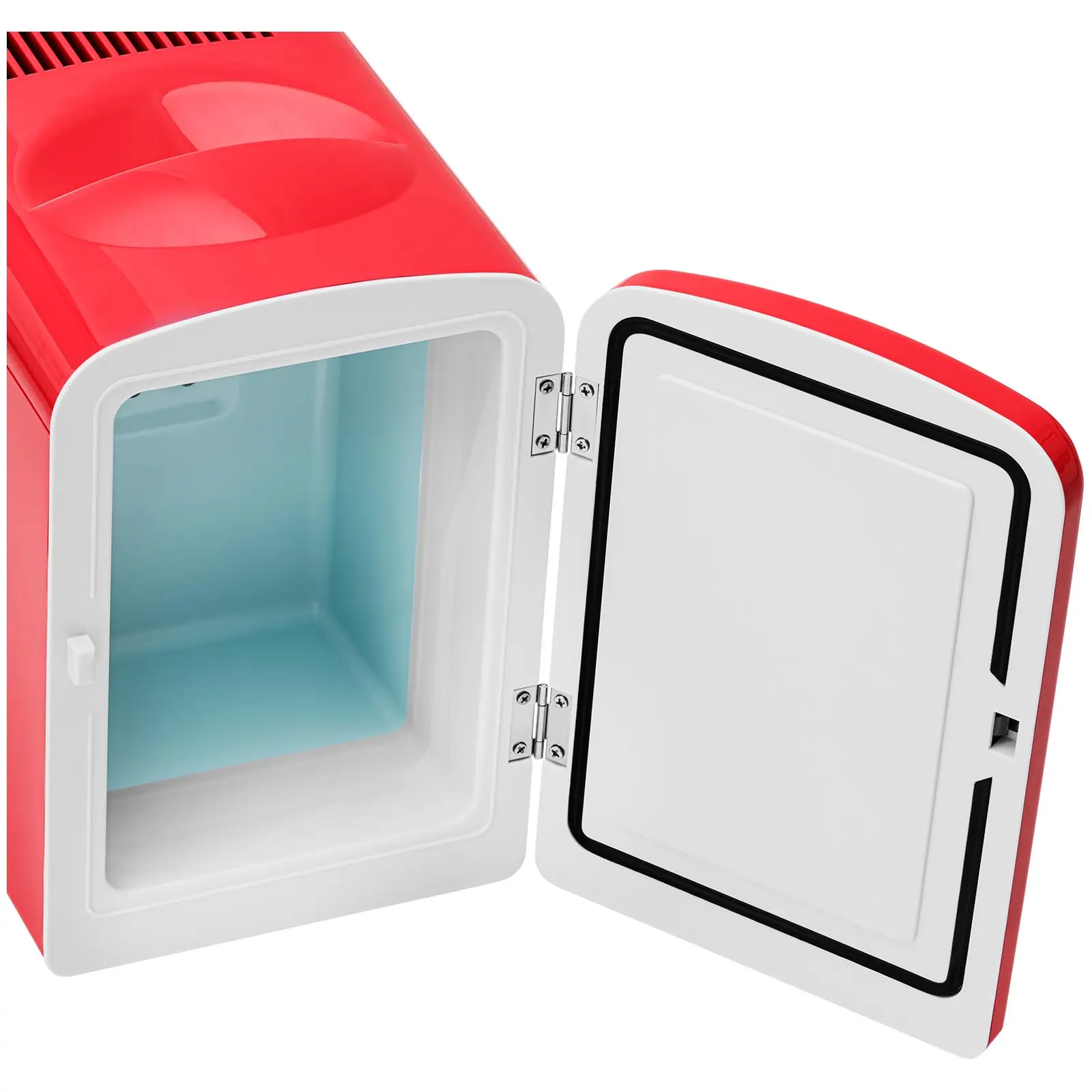 Mini-køleskab 12V 230V - varmefunktion - 4 l - rødt